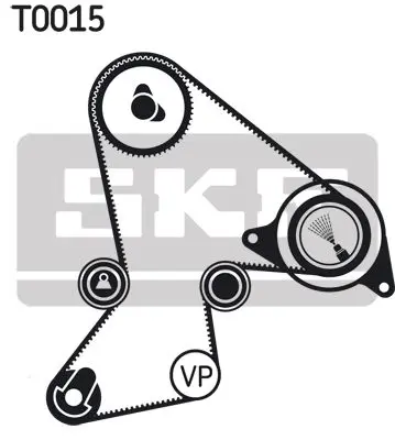 Handler.Part Timing belt set SKF VKMA06212 2