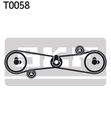 Handler.Part Timing belt set SKF VKMA02501 2