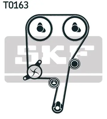 Handler.Part Water pump & timing belt set SKF VKMC011211 2