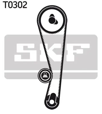 Handler.Part Timing belt set SKF VKMA96208 2