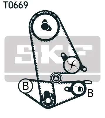 Handler.Part Water pump & timing belt set SKF VKMC93600 2