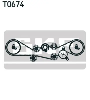 Handler.Part Timing belt set SKF VKMA98000 2