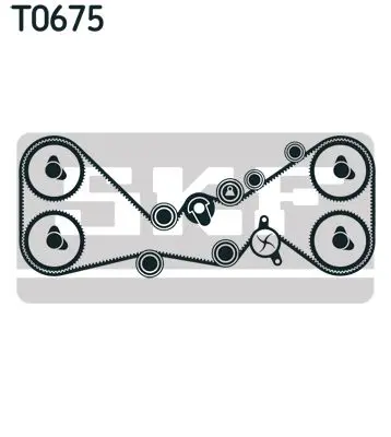 Handler.Part Timing belt set SKF VKMA98114 2