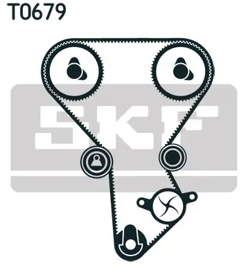 Handler.Part Timing belt set SKF VKMA95677 2