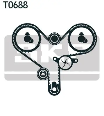 Handler.Part Timing belt set SKF VKMA95628 2