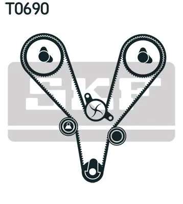 Handler.Part Timing belt set SKF VKMA95657 2