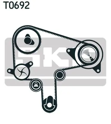 Handler.Part Water pump & timing belt set SKF VKMC949191 2