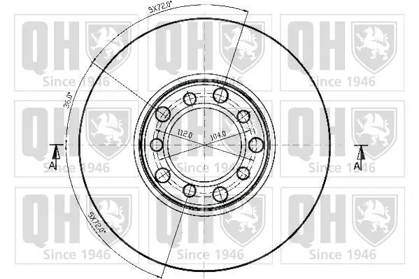 Handler.Part Brake disc QUINTON HAZELL BDC1059 2