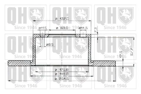 Handler.Part Brake disc QUINTON HAZELL BDC3118 1