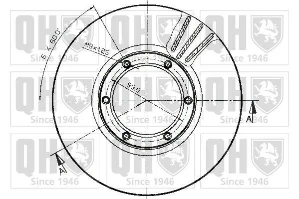 Handler.Part Brake disc QUINTON HAZELL BDC3135 2