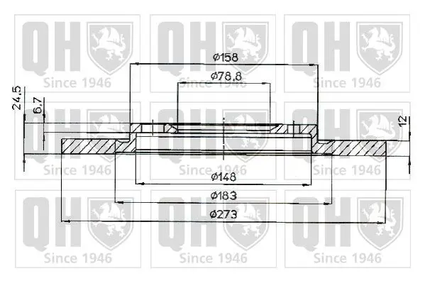 Handler.Part Brake disc QUINTON HAZELL BDC3156 1