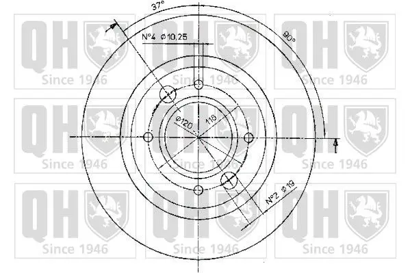 Handler.Part Brake disc QUINTON HAZELL BDC3156 2