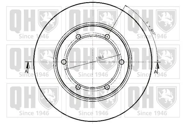 Handler.Part Brake disc QUINTON HAZELL BDC3200 2