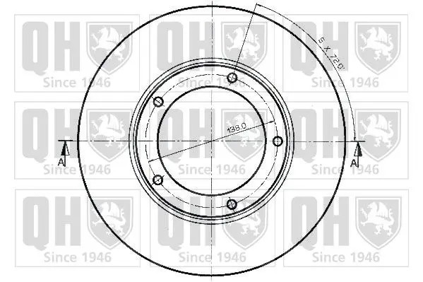 Handler.Part Brake disc QUINTON HAZELL BDC3283 2