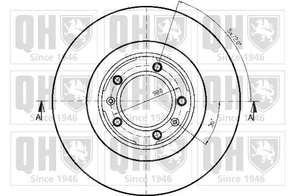 Handler.Part Brake disc QUINTON HAZELL BDC3430 2