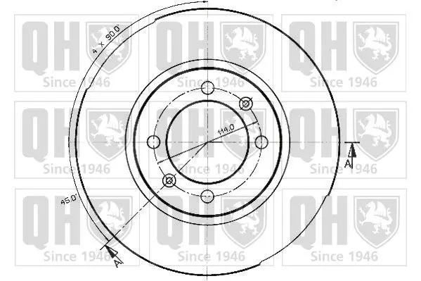 Handler.Part Brake disc QUINTON HAZELL BDC3453 1