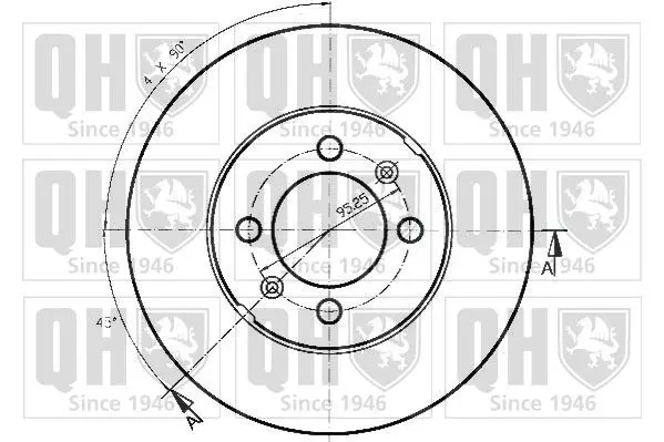 Handler.Part Brake disc QUINTON HAZELL BDC3470 2