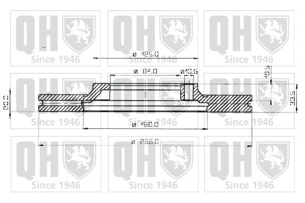 Handler.Part Brake disc QUINTON HAZELL BDC3598 1