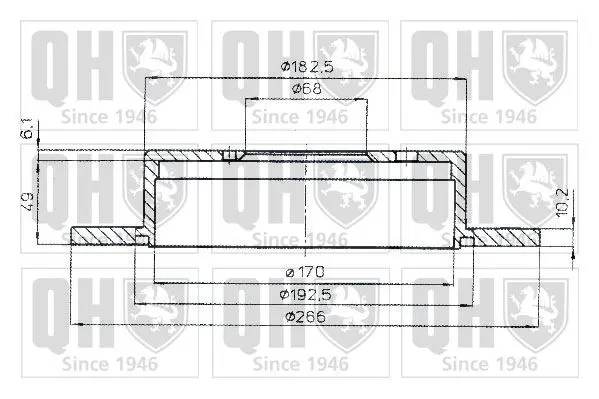 Handler.Part Brake disc QUINTON HAZELL BDC3661 2