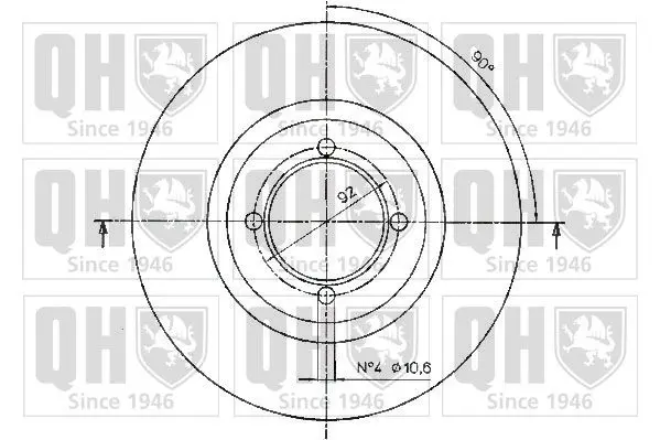 Handler.Part Brake disc QUINTON HAZELL BDC3687 2