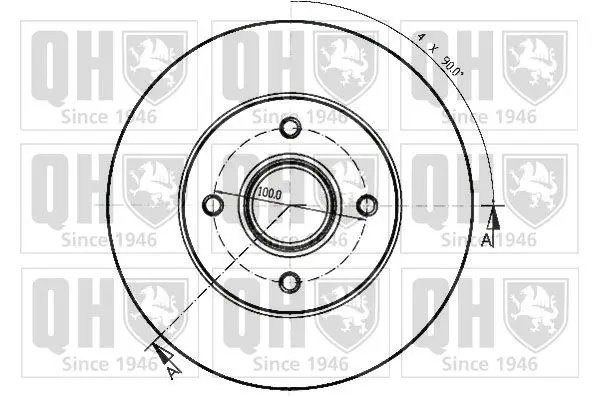 Handler.Part Brake disc QUINTON HAZELL BDC3691 2