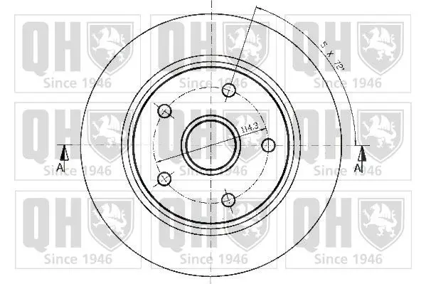 Handler.Part Brake disc QUINTON HAZELL BDC3734 2