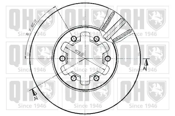 Handler.Part Brake disc QUINTON HAZELL BDC3750 2