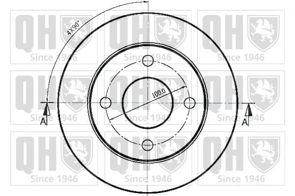 Handler.Part Brake disc QUINTON HAZELL BDC3753 2