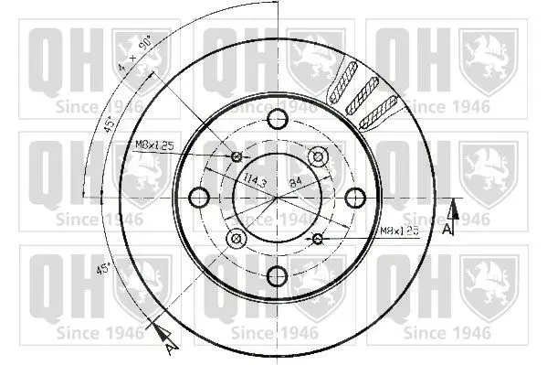 Handler.Part Brake disc QUINTON HAZELL BDC3759 2