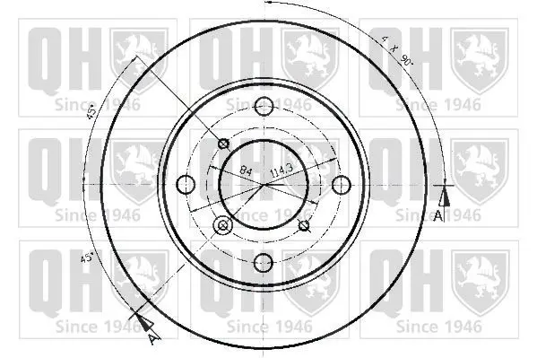 Handler.Part Brake disc QUINTON HAZELL BDC3760 2