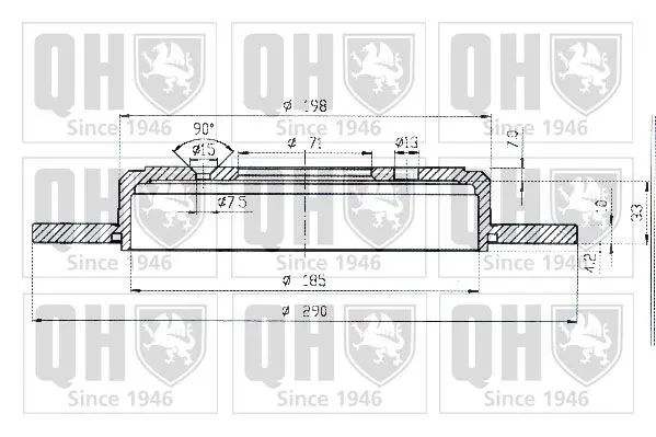 Handler.Part Brake disc QUINTON HAZELL BDC3777 1