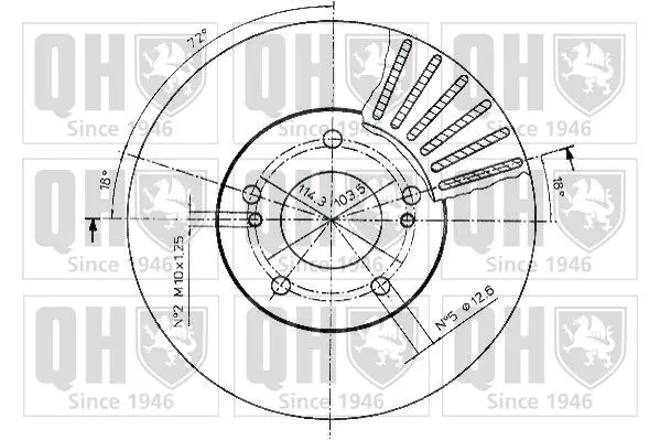 Handler.Part Brake disc QUINTON HAZELL BDC3811 2