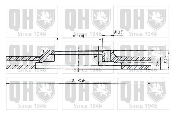 Handler.Part Brake disc QUINTON HAZELL BDC3823 1