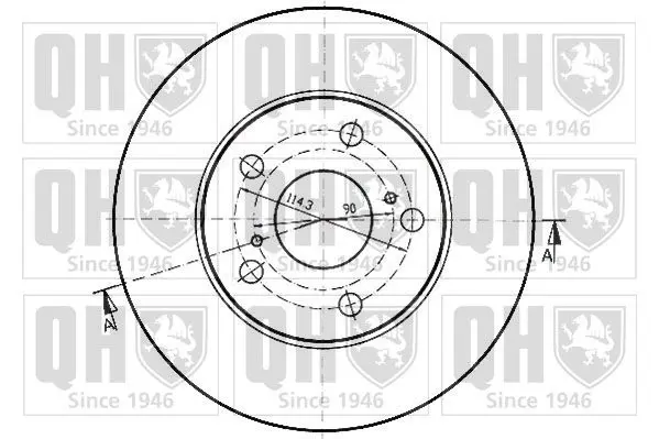 Handler.Part Brake disc QUINTON HAZELL BDC3926 1