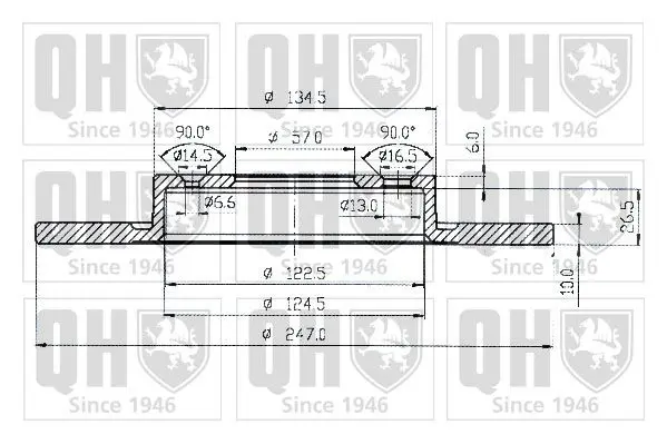 Handler.Part Brake disc QUINTON HAZELL BDC3944 1