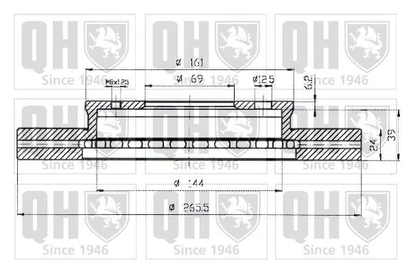 Handler.Part Brake disc QUINTON HAZELL BDC4284 2