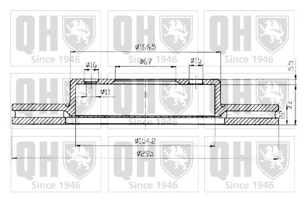 Handler.Part Brake disc QUINTON HAZELL BDC4321 1