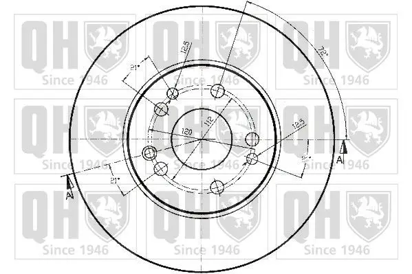 Handler.Part Brake disc QUINTON HAZELL BDC4321 2