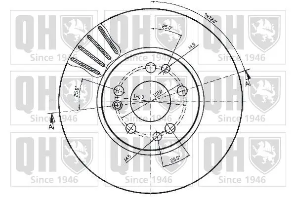 Handler.Part Brake disc QUINTON HAZELL BDC4323 2