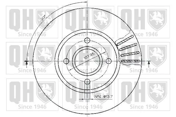 Handler.Part Brake disc QUINTON HAZELL BDC4329 2