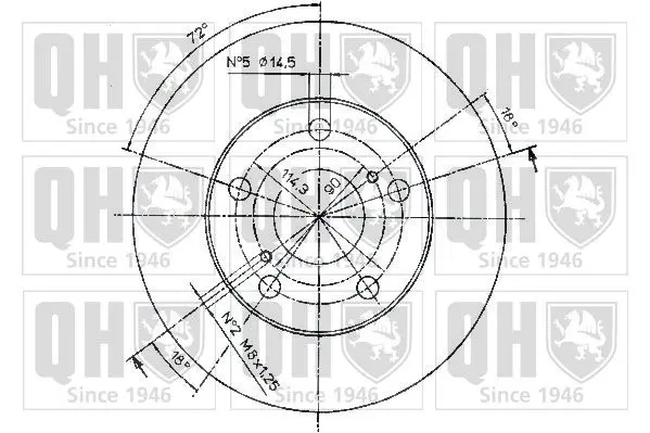 Handler.Part Brake disc QUINTON HAZELL BDC4416 2