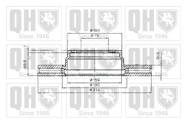 Handler.Part Brake disc QUINTON HAZELL BDC4785 1