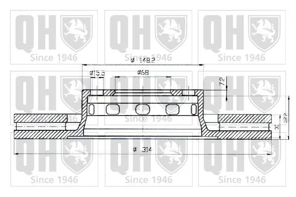 Handler.Part Brake disc QUINTON HAZELL BDC4788 1