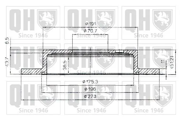 Handler.Part Brake disc QUINTON HAZELL BDC4798 1