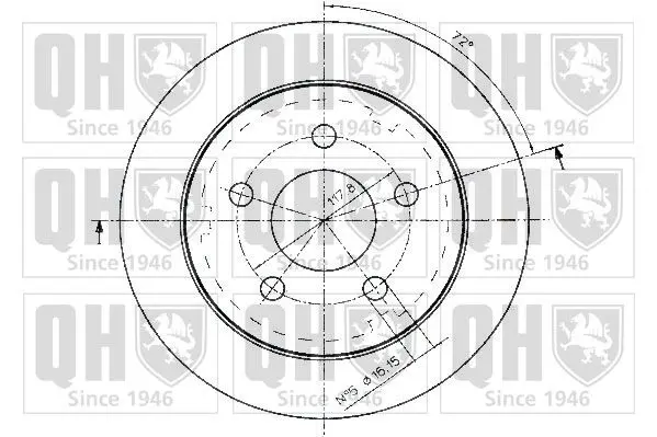 Handler.Part Brake disc QUINTON HAZELL BDC4798 2