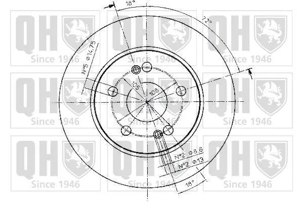 Handler.Part Brake disc QUINTON HAZELL BDC4848 1