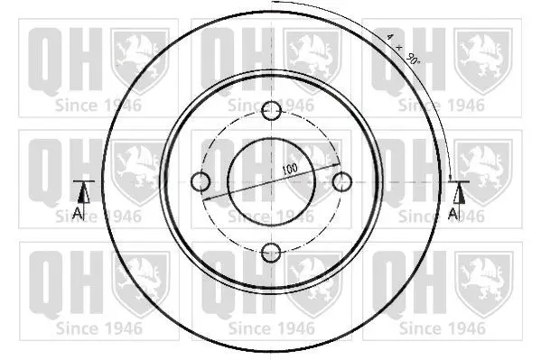 Handler.Part Brake disc QUINTON HAZELL BDC4851 2