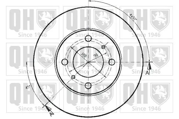 Handler.Part Brake disc QUINTON HAZELL BDC4855 1