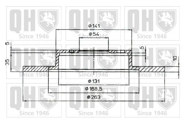 Handler.Part Brake disc QUINTON HAZELL BDC4986 1