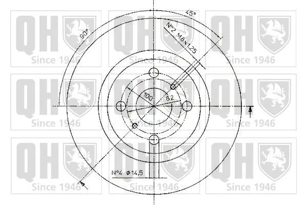 Handler.Part Brake disc QUINTON HAZELL BDC4986 2